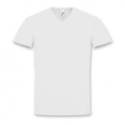 White SOLS Imperial Mens V Neck T-Shirts